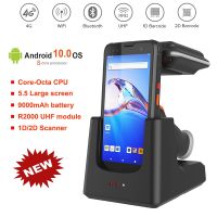 เครื่องอ่านรหัสบาร์ PDA แบบมี GPS ระบบบลูทูธไร้สายแบบมือถือ1D POS ทนทานแบบ10.0เครื่องสแกนบาร์โค้ด2มิติ