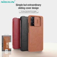 สำหรับ Xiaomi R Edmi หมายเหตุ11เคสโปร NILLKIN ฉินเคสหนังสำหรับหมายเหตุ11โปร5กรัมสไลด์เคสกล้องสำหรับหมายเหตุ11โปรพลัส5กรัม