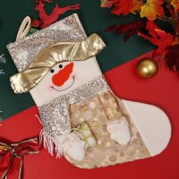 Cute Christmas Stocking Santa Snowman Reindeer Hanging Decoration Party Accessory Navidad Sock Xmas Gift Candy Bag Tree Decor Socks Tights