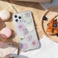 Amorosoo Royal Violet V5 phone case เคสดอกไม้ สีม่วง ผสม สีฟ้า