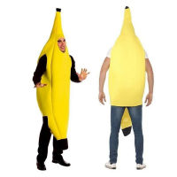 เครื่องแต่งกายชุดเต้นเครื่องแต่งกายเทศกาลฮาโลวีนผลไม้แฟนซีชุดสีเหลืองชุดกล้วยตลกใส่ได้ทั้งชายและหญิง