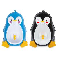 2 Pcs Potty Toilet Training Penguin Children Stand Vertical Urinal Boys Pee Infant Toddler Wall-Mounted Blue &amp; Black