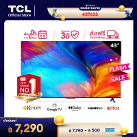 โปรโมชั่น : NEW 2022 4K BEST SELLER TCL ทีวี 43 นิ้ว LED 4K UHD Google TV Wifi Smart TV OS รุ่น 43T635 Google assistant Netflix Youtube-2G RAM16G ROM One Remote with Voice search Edgeless Design Dolby AudioHDR10Chromecast Built in โปรโมชั่น : NEW 2022 4K BEST SELLER TCL ทีวี 43 นิ้ว LED 4K UHD Google TV Wifi Smart TV OS รุ่น 43T635 Google assistant Netflix Youtube-2G RAM16G ROM One Remote with Voice search Edgeless Design Dolby AudioHDR10Chromecast Built in