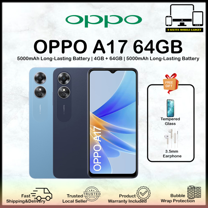 OPPO A17 Smartphone | 4GB + 64GB | 5000mAh Long-Lasting Battery ...