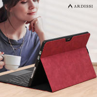 ARDISSI เคส ฝาครอบ แล็ปท็อป ป้องกัน สำหรับ Microsoft Surface Go 2 3 Go2 Go3 Pro 4 5 6 7 Plus 8 X Pro4 Pro5 Pro6 Pro7 Pro8 ProX ผิว แท็บเล็ต กับ ที่ใส่ ปากกา 10.5 12.3 13 นิ้ว , ปลอก สามารถ พับ เป็น ขาตั้ง Red