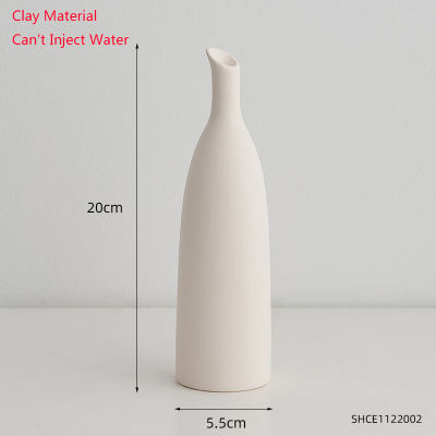 Nordic Home Decor Ceramic Vase Table Decoration Living Room White Vases Flower Vase Home Decoration Minimalism Trumpet Vase