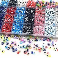 [HOT PPLMZKKLWEWH 605] 50Pcs 6Mm 8Mm 10Mm Oval Beads Evil Eye เรซิ่น Spacer ลูกปัดสำหรับเครื่องประดับทำ DIY Handmade ต่างหูสร้อยข้อมืออุปกรณ์เสริม