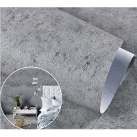 ✜✱⊕ Self-Adhesive New Cement Gray Wallpaper Solid Color Waterproof Dormitory Bedroom Wall Stickers Cabinets Furniture Renovation