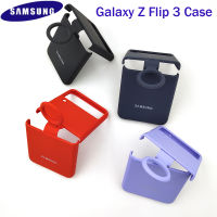 Z Flip 3 Anti-fall Ring Phone Case Original Samsung Galaxy Z Flip3 Soft Liquid Silicone Cover For Zflip3 Shell Folding Hook Case