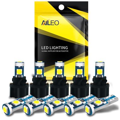 【CW】AILEO 10 PCS T5 W3W W1.2W PC74 PC37 PC118 Super Bright LED Car Dashboard Warming Indicator Wedge Light Bulb Auto Instrument Lamp