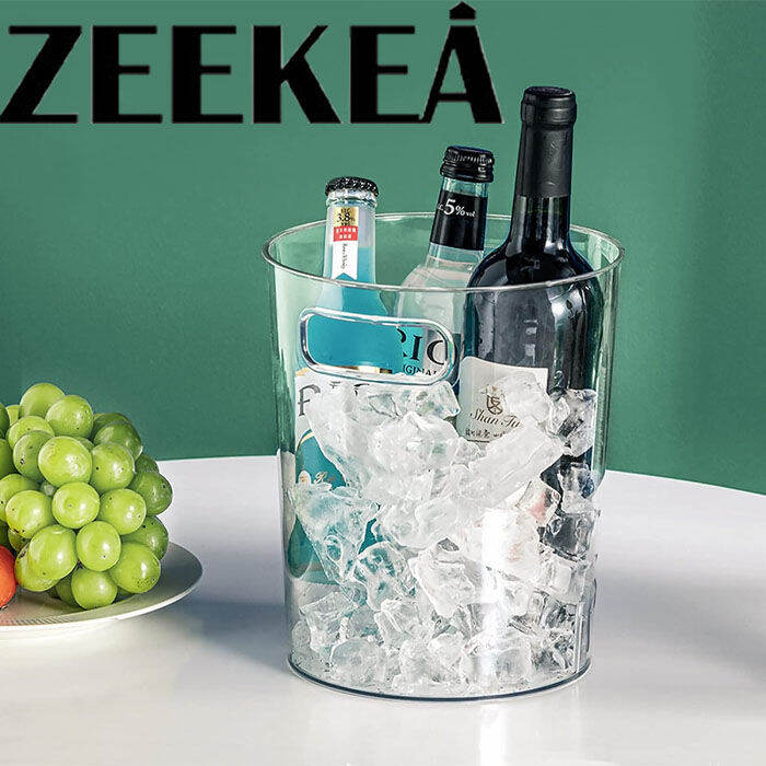 Zeekea Transparent Ice Bucket Holder for Indoor and Outdoor, Multi