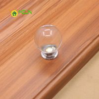 2 pcs Crystal handle single hole drawer cabinet wine cabinet wardrobe door K9 transparent glass 30mm spherical handle Door Hardware Locks