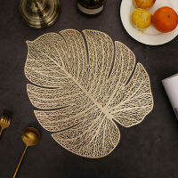 Monstera Leaf Placemat PVC Hollow Irregular Line Mat Heat Insulation Pad Dining Table Decoration Diner Cutout Hangable Tablemat