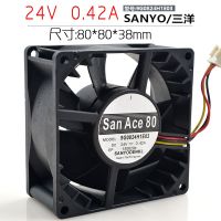 Sanyo 9G0824H1E03 8038 24V 0.42A 3-wire cooling fan