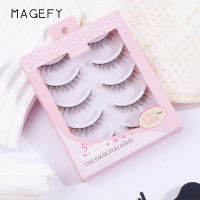 MAGEFY 5 Pairs 0.07D 9-14mm 3D Reusable False Eyelashes