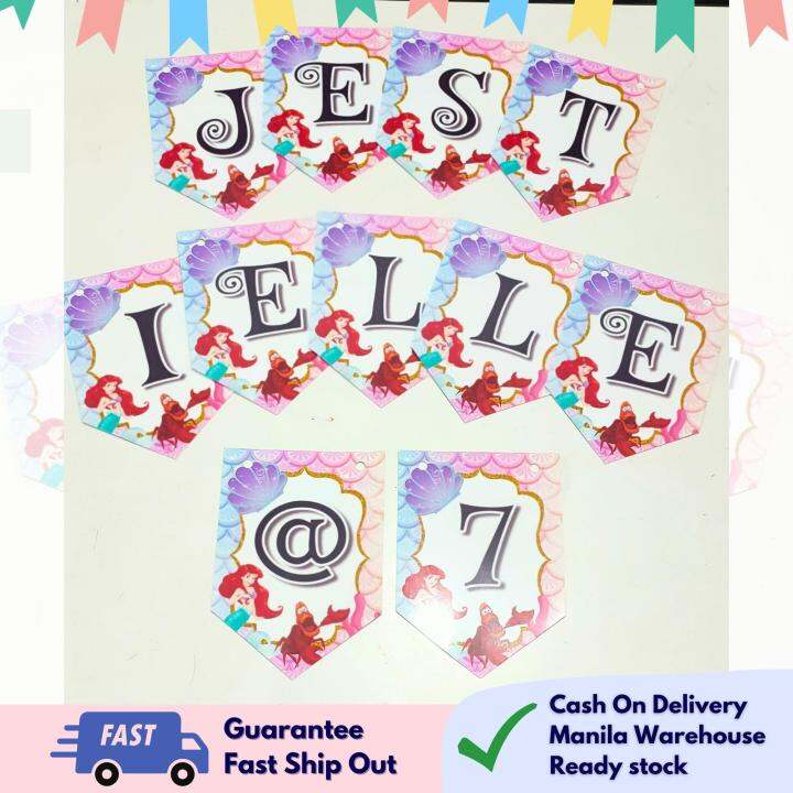 Partify LITTLE MERMAID THEME party customizable banner decoration Party