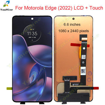 6.6 "Asal untuk Motorola Edge (2022) Paparan เซ็นเซอร์หน้าจอสัมผัสชุดดิจิไทเซอร์ Skrin สำหรับ Motorola Moto Edge 2022 LCD
