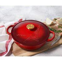 Le Creuset ฝรั่งเศส 22ซม. หม้อปารีสหอไอเฟล หม้อสตูว์ หม้อเหล็กหล่อ หม้อเคลือบฟันในครัวเรือน