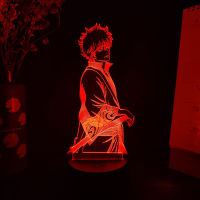 GINTAMA Figure Sakata Gintoki LED Lamp Manga Art Deco Lighting Decoration Bedroom Bedside Desk Setup Gintoki Collectibles