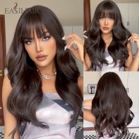 【DT】hot！ Wavy Synthetic Wigs with Bang Hair Wig for Resistant