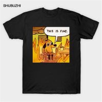 This Is Fine Things Are Going To Be Ok Meme Black Tshirt For Friends Tee