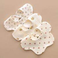 【CC】 Baby Cotton Gauze Bibs Feeding Eating Accessories Rolling Bib Printing Babies Products New Born