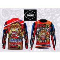 (All sizes are in stock)   Full sublimation long sleeved Thai design Daeng 4 full sublimation 3D cotton T-shirt breathable long sleeved T-shirt  (You can customize the name and pattern for free)