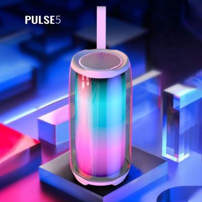 Pulse5 ลําโพงบลูทูธไร้สาย แบบพกพา เสียงเบสหนัก เอฟเฟคไฟเต็มหน้าจอ dd