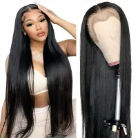 Bone Straight Human Hair Wigs 13X4 Glueless Lace Frontal Wig For Women Vietnamese Virgin Human Hair Double Drawn Straight Wig