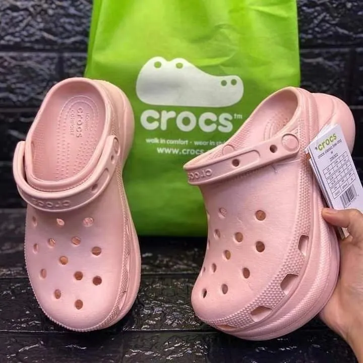 CROCS WOMEN SANDALS BAE CLOG CROCS THICK BOTTOM WEDGE Lazada PH
