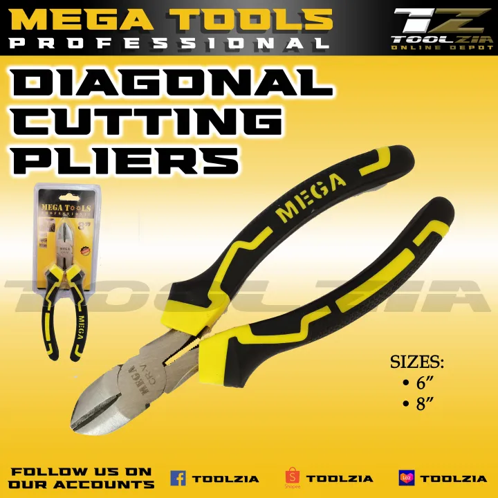 MEGA Diagonal Cutting Pliers 6"/8" Lazada PH