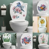 Romantic Flowers Wall Sticker For Bathroom Toilet Fridge Cupboard Wall Decal Waterproof Peel Stick PVC Art Wallpaper