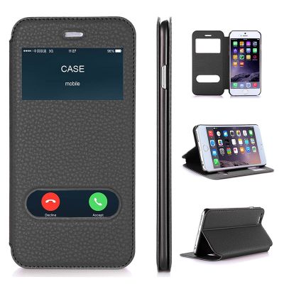 เคสสำหรับ Apple Iphone เคสกระเป๋าสตางค์แบบฝาพับหนัง PU สุดหรู6 Plus &amp; Iphone 6S Plus ฝามีขาตั้งเคสโทรศัพท์มือถือ Capa 5.5นิ้ว