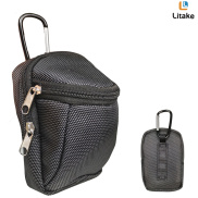 Litake Golf Waist Hanging Bag Golf Ball Storage Pouch With Metal Buckle