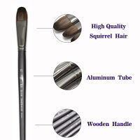 6 pcsSet Professional High Quality Tool Squirrel Hair Oil Painting Brush Drawing Brush Filbert Pen For Acrylic Painting art