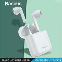 BASEUS W09Twsไร้สายBluetoothV5.0 หูฟังCerdasควบคุมระบบสัมผัสสมาร์ทเชื่อมต่อหูฟังไร้สายTws Lubang Suara