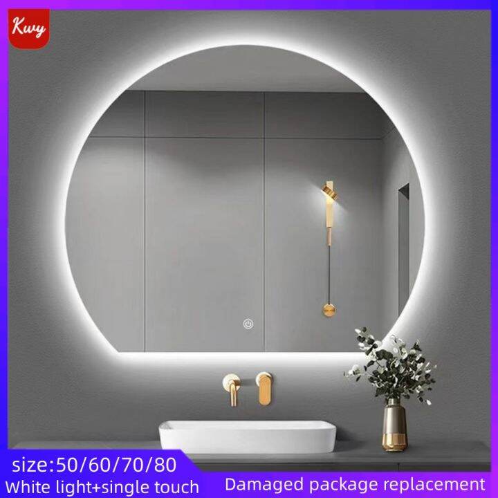 Half Circle Intelligent Makeup Mirror Bathroom Wall Mounted Demister