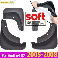 บังโคลนหลอดไฟเลี้ยวสำหรับรถ Audi A4 B7 2005 2006 2007อุปกรณ์เสริม2008บังโคลนแต่งรถ4ชิ้นแผ่นบังโคลน