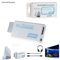 taoranbupxz 1PC Wii TO HDMI Adapter 2HDMI Full HD Converter อะแดปเตอร์สัญญาณเสียงสำหรับ PC HDTV