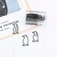 TUTU Animal Penguin Shaped Paper Clips Great For Paper Clip Collectors or Animal Lovers (Black 50 Count) free shipping H0229