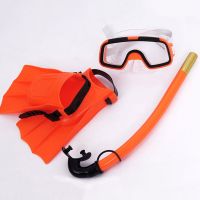 NEW Children Diving Mask Set Anti-Fog Swimming Goggle Masks Snorkel Fins Kit For Kids Boys Girls