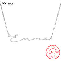 Customized Script Name Handmade Necklace Cursive 925 Sterling Silver Nameplate Birthday Christmas Gift for Women Choker Jewelry