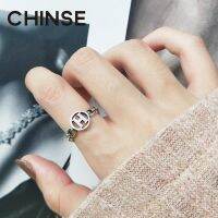 ☸◕◎ Light luxury chain letter H 925 sterling silver Japan and restoring ancient ways ring opening paragraph do old ring finger hipster joker woman