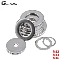 M12 M14 M16 Flat Washer 304 Stainless Steel Thickening 0.5-6.0mm To Fit Metric Bolts Screws