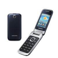 ปลดล็อคแบบเดิม C3590 Samsung สีดำกระดุมขนาดใหญ่3G WCDMA โทรศัพท์มือถือแบบฝาพับสีดำ