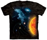 2023 Customized Fashion The Mountain Black Solar System Graphic Novelty T-Shirt，Contact the seller for personalized customization