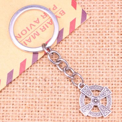 Fashion Keychain 23x20mm Sided Pendants Men Jewelry Car Chain Holder Souvenir