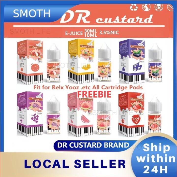 DR CUSTARD Juice 10ml30ml 35MG RELX YOOZ Vape Juice Salt Nic Juice