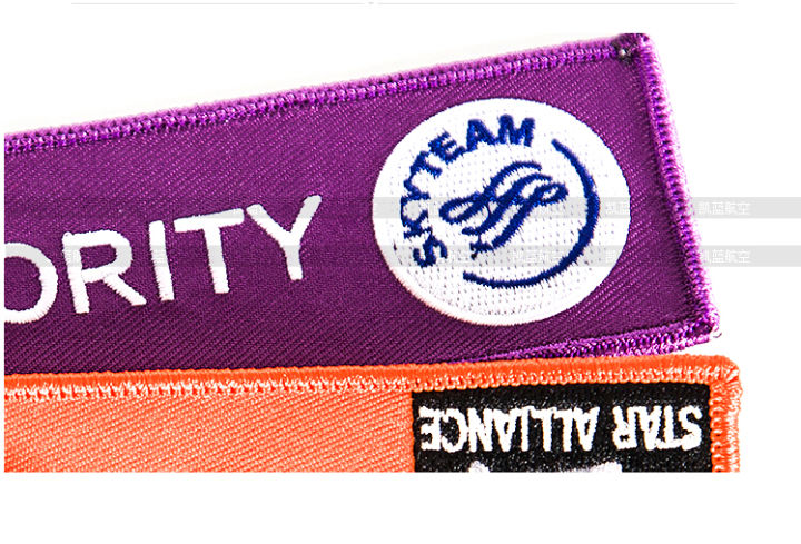 priority-luggage-embroider-travel-luggage-bag-tag-red-orange-purple-star-alliance-one-world-skyteam-key-chain-ring-keychain