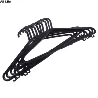 1/10pcs Black Adult Clothing Hanger Plastic Hangers Household Clothes Dress Organizer Dry Clothes Hanging Rack Clothes Hangers Pegs